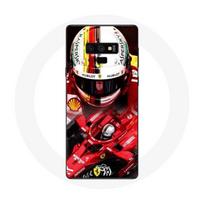 Coque pour Samsung Galaxy Note 9 Formule 1 Sebastian Vettel F1 Rouge