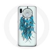 Coque pour Samsung Galaxy A20e Attrape Rêve Bleu Fond Blanc