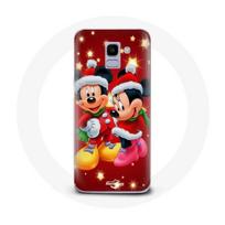 Coque pour Samsung Galaxy A8 2018 Mickey Mouse et Minnie Mouse le jour de Noël