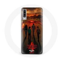Coque pour Samsung Galaxy A70 Stranger Things Saison 4 Affiche Art Equipages de la Nouvelle Théorie