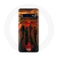 Coque pour Samsung Galaxy S10 Stranger Things Saison 4 Affiche Art Equipages de la Nouvelle Théorie
