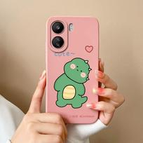 Skirtas „Xiaomi Redmi Note 13 Pro 13R 13C K60 Ultra K70 Pro K70E“ dėklui mielam dinozaurui, aukštos kokybės matiniam skysto silikono galinio dangtelio apsauginiam korpuso buferiams Xiaomi Redmi 13R 5G