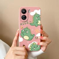 Skirtas „Xiaomi Redmi Note 13 Pro 13R 13C K60 Ultra K70 Pro K70E“ dėklui mielam dinozaurui, aukštos kokybės matiniam skysto silikono galinio dangtelio apsauginiam korpuso buferiams Redmi K60 Ultra