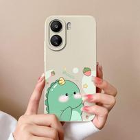 Skirtas „Xiaomi Redmi Note 13 Pro 13R 13C K60 Ultra K70 Pro K70E“ dėklui mielam dinozaurui, aukštos kokybės matiniam skysto silikono galinio dangtelio apsauginiam korpuso buferiams Redmi Note 13 5G