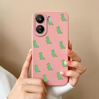 Skirtas „Xiaomi Redmi Note 13 Pro 13R 13C K60 Ultra K70 Pro K70E“ dėklui mielam dinozaurui, aukštos kokybės matiniam skysto silikono galinio dangtelio apsauginiam korpuso buferiams Xiaomi Redmi K70E