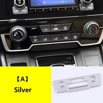 ABS Automobilio Salono Centrinės Konsolės Oro Kondicionieriaus AC Jungiklio Mygtukų Skydelio Dangtelio Apdaila Honda crv CR-V 2017 2018    2022 C Silver gray