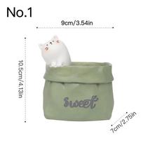 Cute Animal Succulent Pot Resin Flower Pot Planter Home Decor Indoor Decoration Desktop Ornaments Bonsai Plant Pot No.1 gray