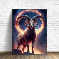DIY Diamond Painting Angry Antelope Cross Stitch Kit Mosaic Art Diamond Painting Full Circle/Square Diamond Home Decoration Round 20x30cm