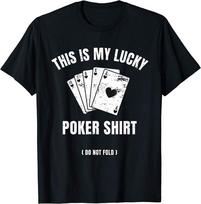 Poker Player Poker Cards Game Luck Unisex T-Shirt S black