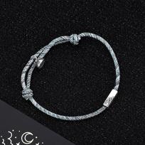 S925 sidabrinė magnetinė apyrankė suasmeninta pinti apyrankė tolimiems santykiams Valentino dienos dovana Adjustable size