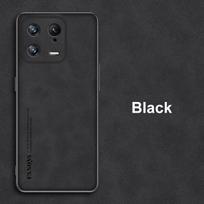 Prabangus PU odinis telefono dėklas skirtas Xiaomi Mi 13 13T Pro 13 Ultra 5G Cover Matinis silikoninis apsauginis dėklas, skirtas Xiaomi 13 Lite Mi13 For Xiaomi 13 juoda