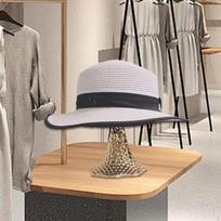 Hat Display Stand Rack Portable Durable Multipurpose Wig for Hairdresser black