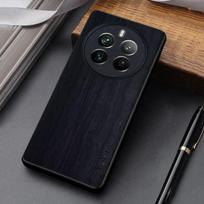 Dėklas skirtas Realme 12 Pro Plus 5G coque paprastas lengvas medinis raštas puodinis dangtelis realme 12 plus dėklui funda realme 12 pro plus juoda