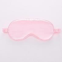 Double-sided Simulation Silk Sleep Eye Mask Blackout Elastic Strap Travel Eye Mask Solid Color Breathable Beauty Eye Masks 20x9.5cm rožinė