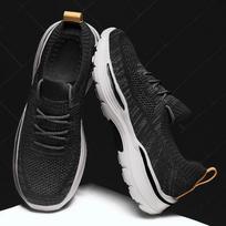 Men Casual Shoes Comfortable Sneakers Mesh Shoes Summer Breathable Men Loafers Wide Slip On Walking Shoes Men 39 juoda