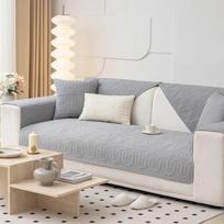 Sofa Cushion Four Seasons Cotton Norse Simple Non-slip Universal Cotton Cushion Modern Winter Sofa Cover Cover Cloth Towel 70X70cm 1pc white