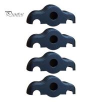 2/4 vnt vidaus dviračių dviračių pėdų pagalvėlės, skirtos Wahoo Kickr Core Home Gym Fitness Bike Teniso kamuoliukų amortizacinės neslystančios grindų apsaugos balansinių trinkelių rinkinys 4pcs black