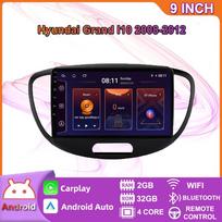 Belaidis Android automobilio radijas Carplay skirtas Hyundai Grand I10 2008-2012 Multimedijos vaizdo grotuvas GPS navigacija WIFI 2+32GB 2+32GB black