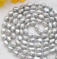 Natural freshwater pearl 7-8mm round pearl necklace, handmade jewelry 32inch