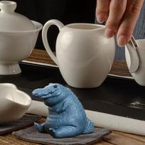 Gyvūno figūrėlė Miniatiūrinė arbata Naminių gyvūnėlių skulptūra Dekoratyvinis darbastalio ornamentas Crocodile Figurine