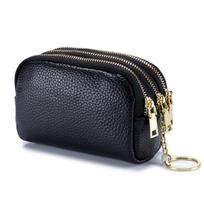 Mini Coin Purse Cute Korean Version Lady's Multifunctional Leather Coin Bag Coin Coin Coin Key Chain oranžinė