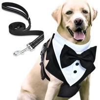 New Pet Undershirt Chest Strap Dress Small Medium and Large Dogs Dog Leash Suit Dress S gray