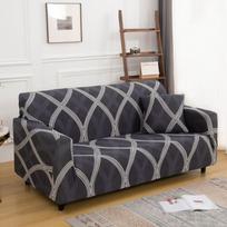 Spausdintos elastingos užvalkalai Tamprios sofos užvalkalai svetainės kampinei sofai Sekcijos fotelio užvalkalas 1/2/3/4 vietų 1-seat 90-140cm gray