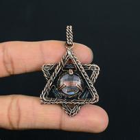 White Topaz Gemstone Handmade 925 Sterling Silver Wedding Jewelry Pendant 3.36 Inches balta