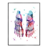 Žmogaus anatomijos plakatas Skeletas Kaulai Dekoratyviniai paveikslai Drobės Sienų menas Medicinos kabinetas Klinika Nuotraukos Fizioterapijos kabineto dekoras 21x30cm No Framed gray