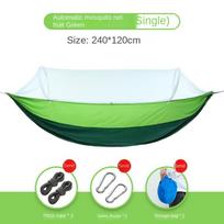 Quickly Open Outdoor Camping Mosquito Net Hammock with Anti Mosquito Single Green