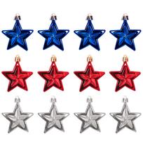 American Independence Day 7CM Three-dimensional Christmas Pentagram Independence Day Party Christmas Tree Decoration Hangings One Size