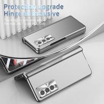 Prabangus Anti-Shock rašiklio laikiklio sulankstomas dėklas, skirtas Samsung Galaxy Z Fold3 5G Fold 4 Fold4 Fold 3 grūdinto stiklo apsauginės plėvelės dėklai For Samsung Z Fold 3 gray