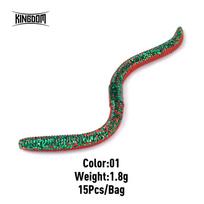 Kingdom Žūklės masalai 96mm 120mm 1.8g 2.8g minkštas masalas skęstantis PVC minkštas masalas žvejybos reikmenys 15vnt Swimbaits dirbtiniai masalai Vobleriai Minkštas kirmėlė