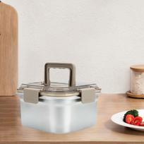 Food Lunch Container Storage Salad Snack Box with Lid Fruit Outdoor Picnic 2200ML gray