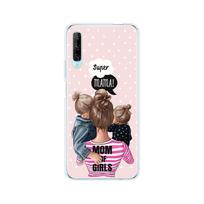 silikoninis telefono dėklas Huawei P40 Lite E P40 Pro dangtelis Huawei Y7P Y5P Y6S Y9S NOVA 5T coque Kūdikis Mama Mergaitė ir Berniukas huawei P40 white