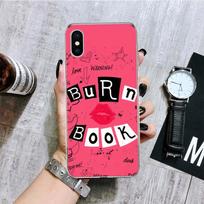 „Mean Girls Burn Book“ telefono dėklas, skirtas iPhone 11 12 13 14 Pro XS XR X Max 7 8 6 6S Plus Mini + 5 SE modeliui pritaikytas Coque dangtelis iPhone 11