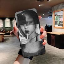 Mona Lisa Art David Phone Case for Samsung S20 lite S21 S10 S9 plus for Redmi Note8 9pro for Huawei Y6 cover Samsung S20 lite gray