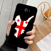Georgia Flag Phone Case For Samsung Note 9 10 20 Plus Pro Ultra J6 J5 J7 J8 Soft Black Phone Cover Galaxy Note20 white