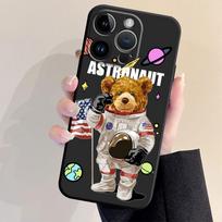 Cartoon Astronaut Bear Phone Case for Redmi 6 7 8 9T 9C 10A K40 Pro K50 8A 7A 10C 9A 9 10 K50 Gaming 6 Silicon Black Shell Cover Redmi 6