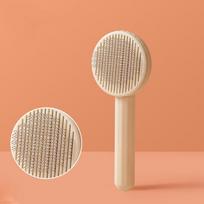 Pet Hair Removal Comb Dog Cat Self Brush Cleaning Slicker Brush Cats Dogs Hair Remover Scraper Pet Grooming Tool Cat Accessories gray