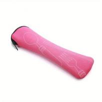 1pc Storage Bag, Leak Proof Portable Fabric Cutlery Pouches, Durable Utensil Bags with Zipper, for Fork, Spoon and Knife, for Camping, Picnic, School 1pc rožinė