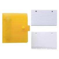 Lined Index Cards with Ring Binder Holder Pre-punched Holes Design Compact Size Portable Widely Used Lined geltona