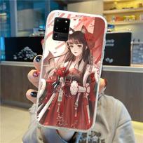 Ancient Beauty Phone Case For Samsung Galaxy S10 S21 S22 Plus Ultra A91 A51 A21S A12 Transparent Phone Cover Galaxy S30 white