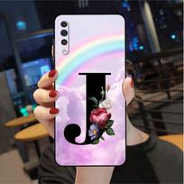 Case For Samsung Galaxy A50 A02s M31 A70 A30 A10 A20e A40 A10s M30s M51 M52 M22 M32 Black Phone Cover Pink Letters M S R Samsung F42 5G black