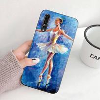 Ballet Ballerina Oil Painting Phone Case For Huawei P50 P40 P30 P20 Pro Mate 40 30 20 Pro Nova 9 8 7 PC Glass Phone Cover Huawei P50 Pro