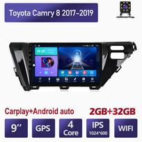 Android 2 Din Car Multimedia Player Toyota Camry 8 2017-2019 Head Unit Stereo Carplay GPS Navigation BT WIFI 4+64GB 2+32GB