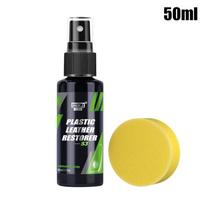 50/100/300ml HGKJ AUTO S3 Plastiko Odos Atnaujinimo Atkūrimo Greito Dengimo Priemonė Automobilio Salono Odos Renovatorius Su Kempine white