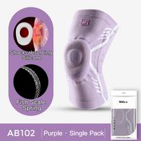 1 Pcs Sports Patella Spring Support Knee Brace Knitted Compression Full Protect Elastic Breathable Knee Support For Men Women M gray