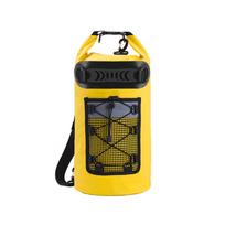 Plaukiojanti vandeniui atspari sausa kuprinė 20 l PVC dreifuojantis krepšys, skirtas žvejybai plaustais lauke baidarėmis Single Shoulder Strap geltona