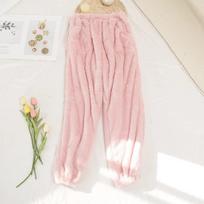 koralų vilna Moteriški rudens žieminiai drabužiai miegui Sleep Bottom Plus Velvet Storos pižamos kelnės kelnės moterims M šviesiai rausvos spalvos